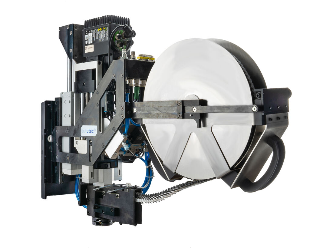 Autotec optimiert automatisierten Schrauber 1 Das neue, 35kg schwere Modell SD Evo des Autotec-Schraubers wird mit einer separaten Montageplatte geliefert.