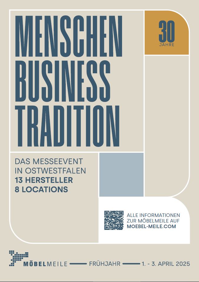 Zum 30-jährigen Bestehen setzt Möbelmeile auf ein Retro-Design.