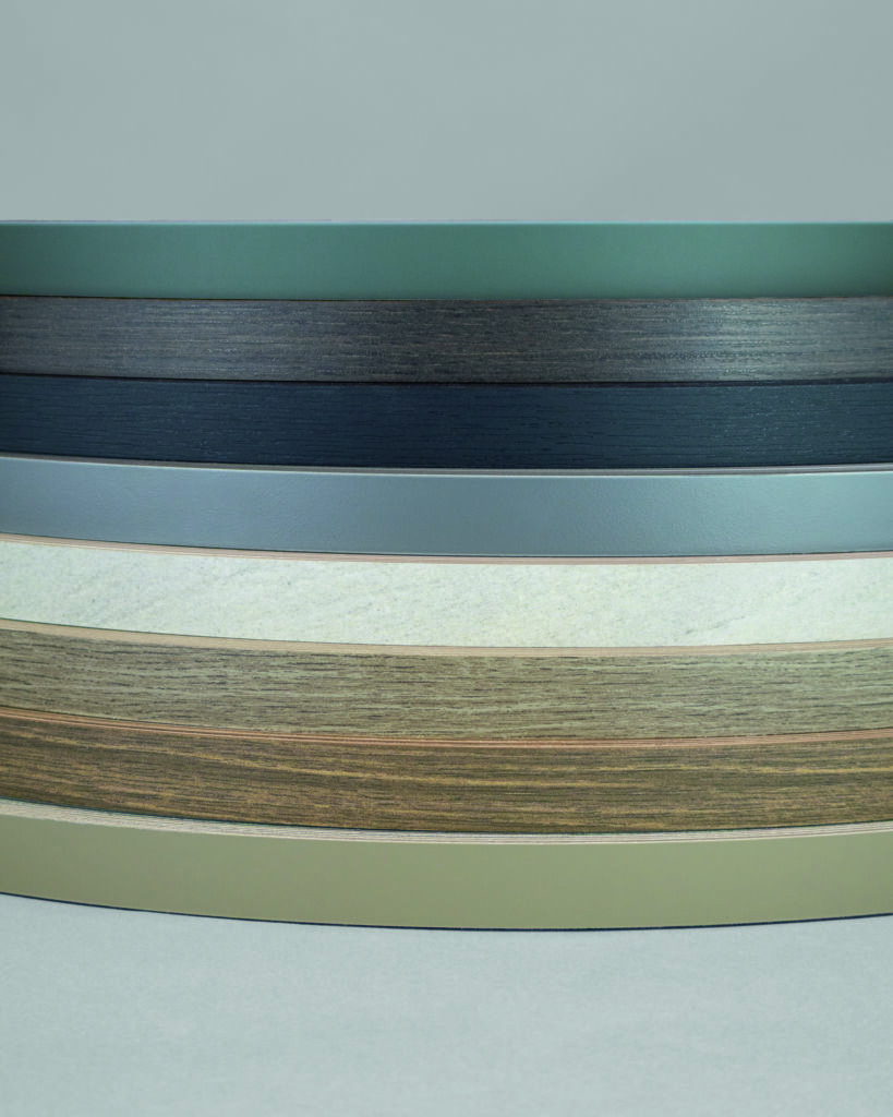 Kanten zur Kaindl Boards Collection 2025 1 Ostermann hat passende Kanten zu den Oberflächen der Kaindl Boards Collection 2025.