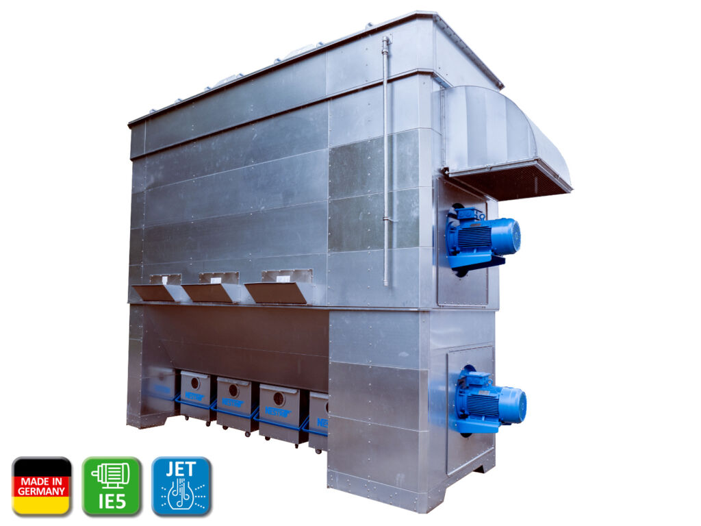Entstauber mit Frequenzumrichter spart 22% Energie 1 Nestro NKJ 2000 mit Tonnen