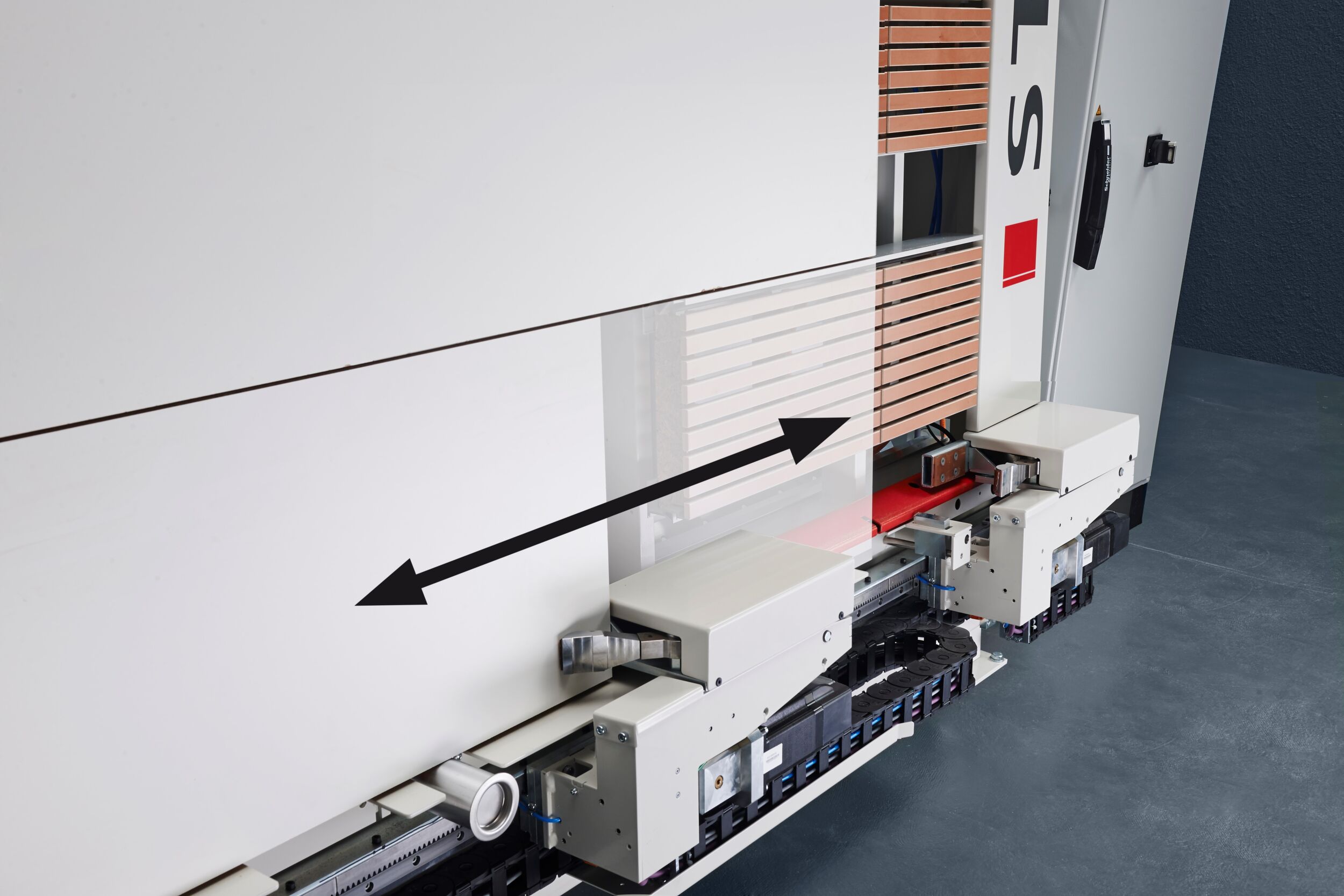 Sägetechnik mit optimiertem Plattenschieber