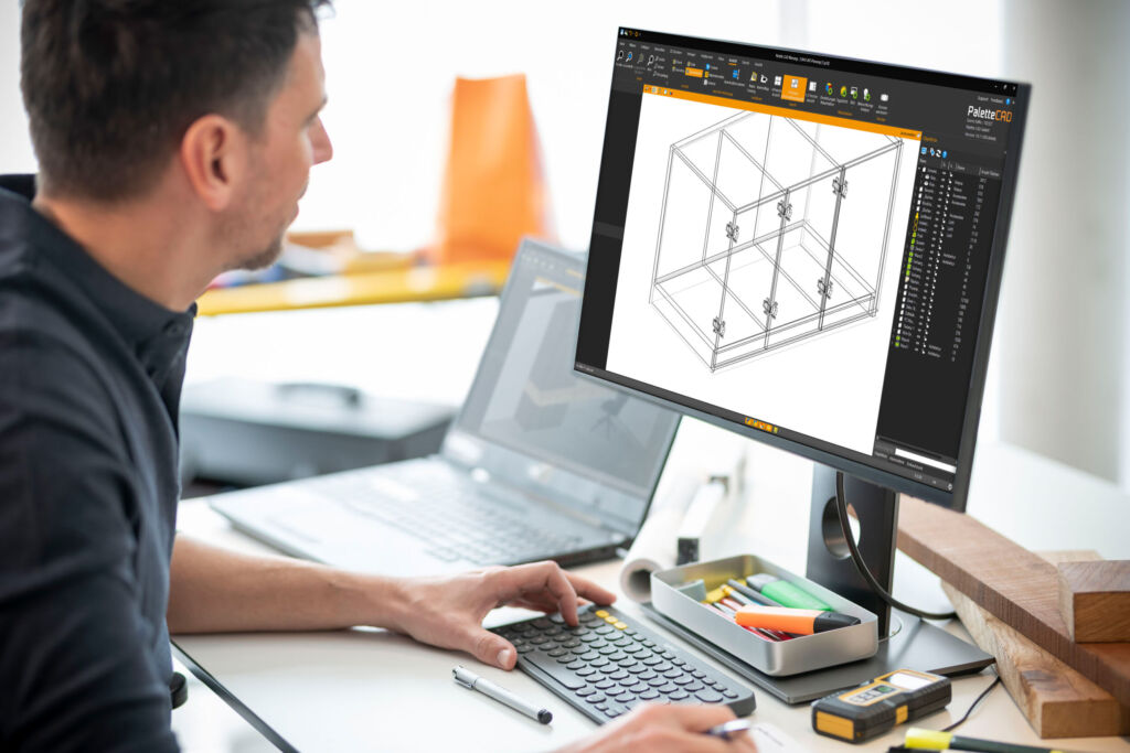 Durchgängige Digitalisierung für Möbel- und Innenausbau 1 Mit Palette CAM werden detaillierte Planungsdaten individuell für die jeweilige Maschine formatiert und an diese übermittelt.
