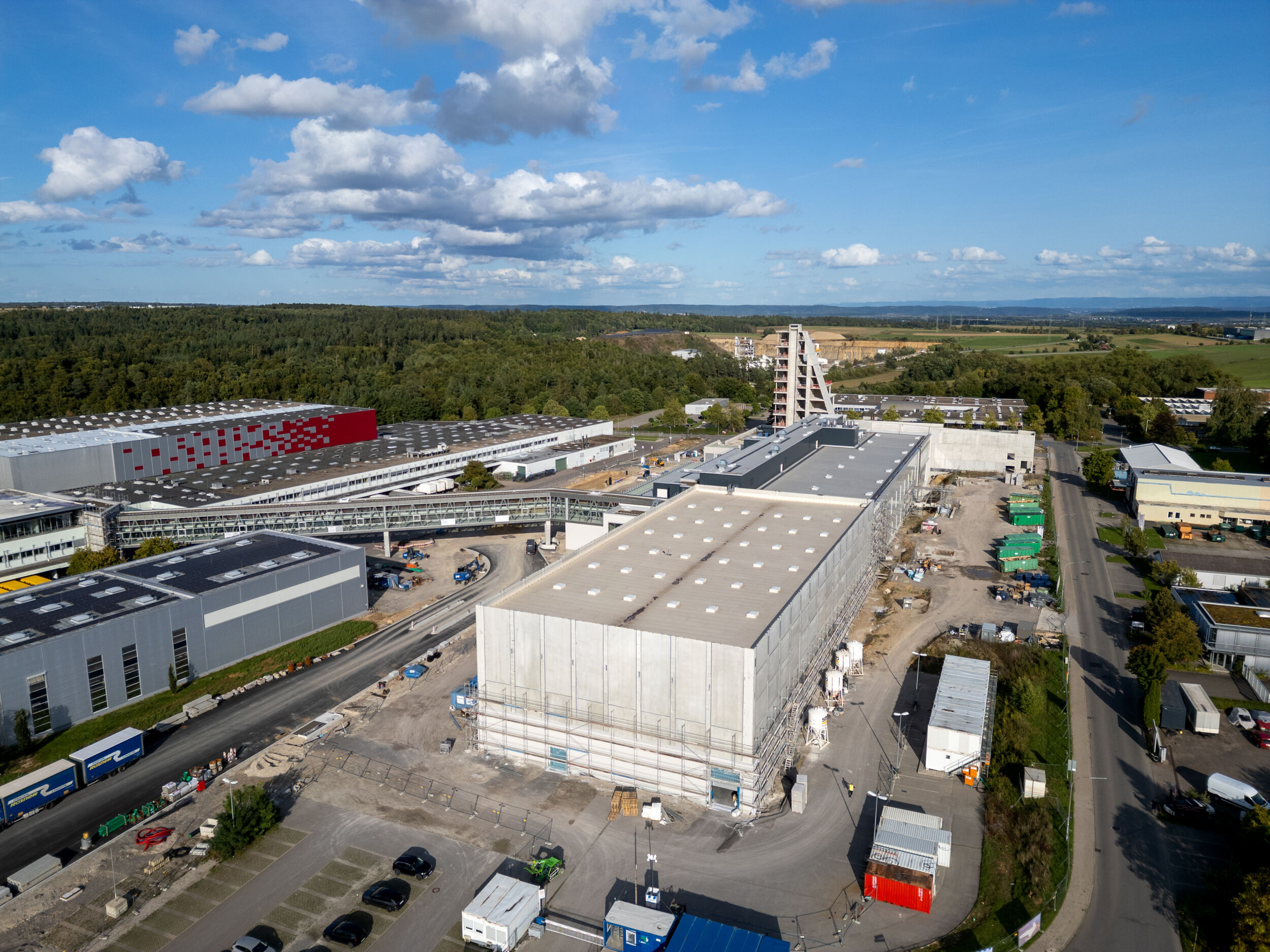 Logistik im Häfele-Neubau kurz vor Inbetriebnahme