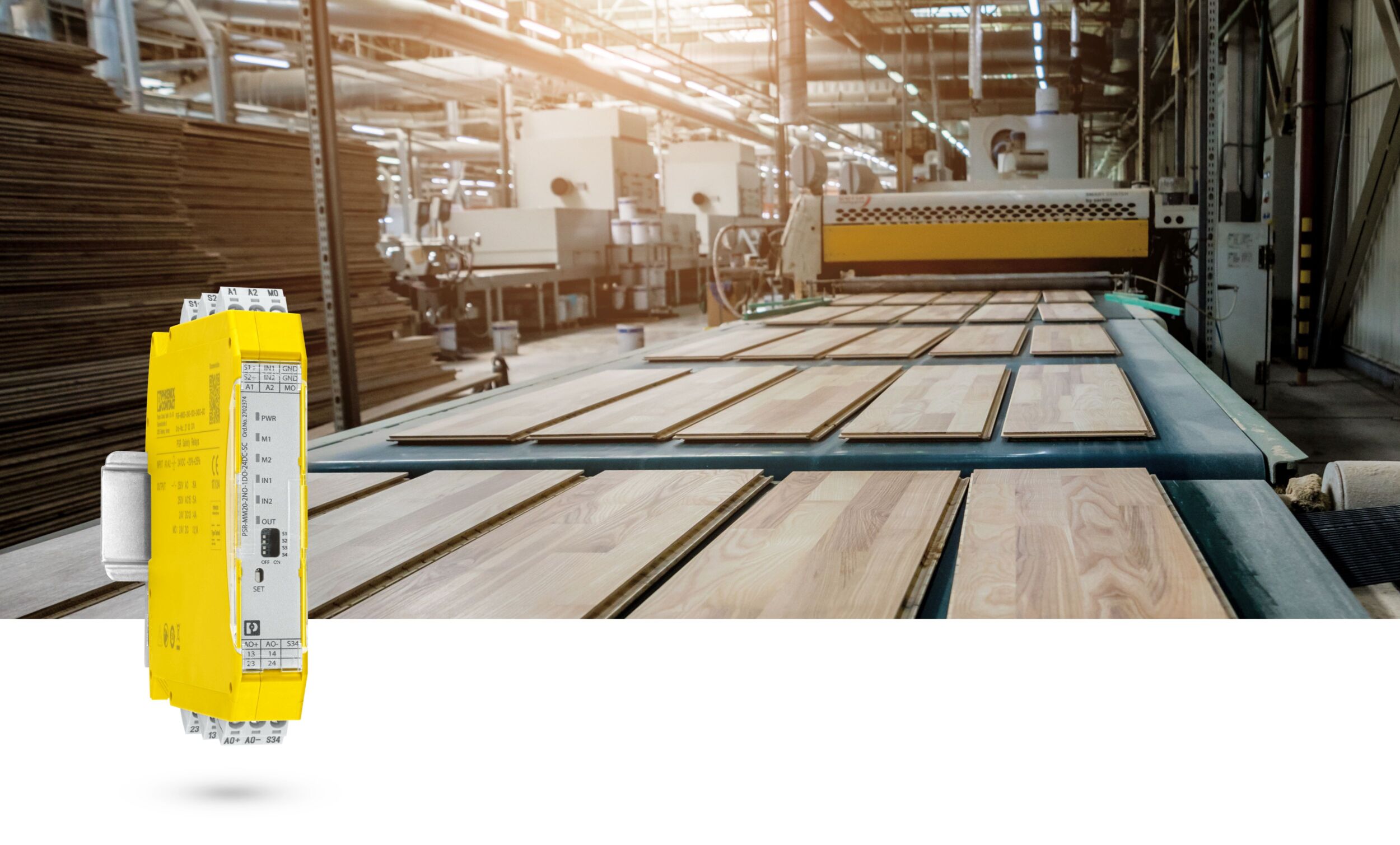 PSR-MM20 eignet sich unter anderem für die sichere Überwachung von Bewegungen an Holzbearbeitungsmaschinen.