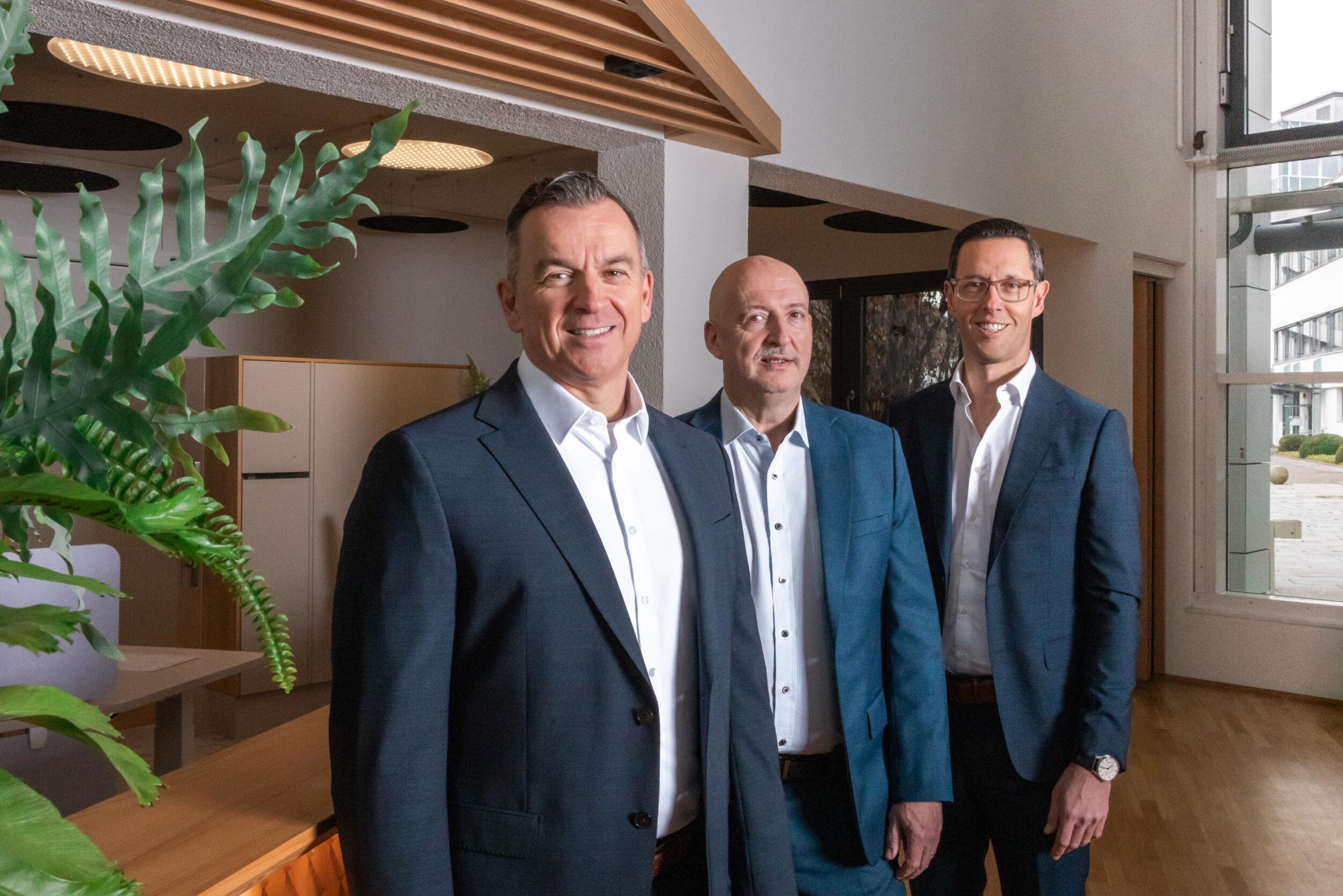 Die Häfele-Geschäftsleitung: Boris Katic (Direktor Supply Chain Management), Michael Distl (Finanzen, Personal, Recht, Facility Management und IT) und Gregor Riekena (CEO)