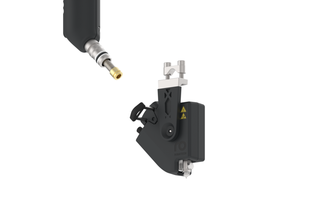  Plug&Play-Steckverbindung zwischen Heizschlauch und Spritzkopf