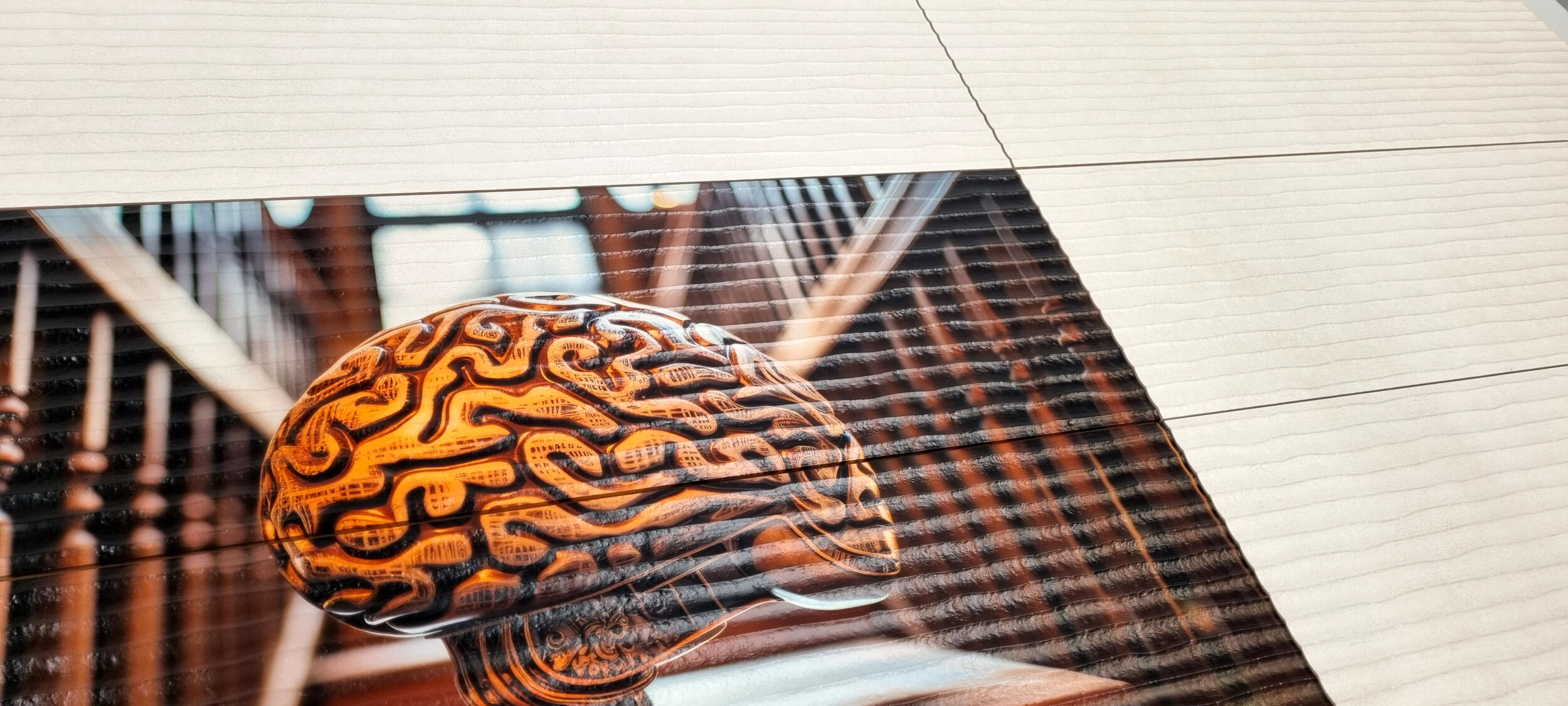 Keramikfliesen mit Hirnholz-Optik