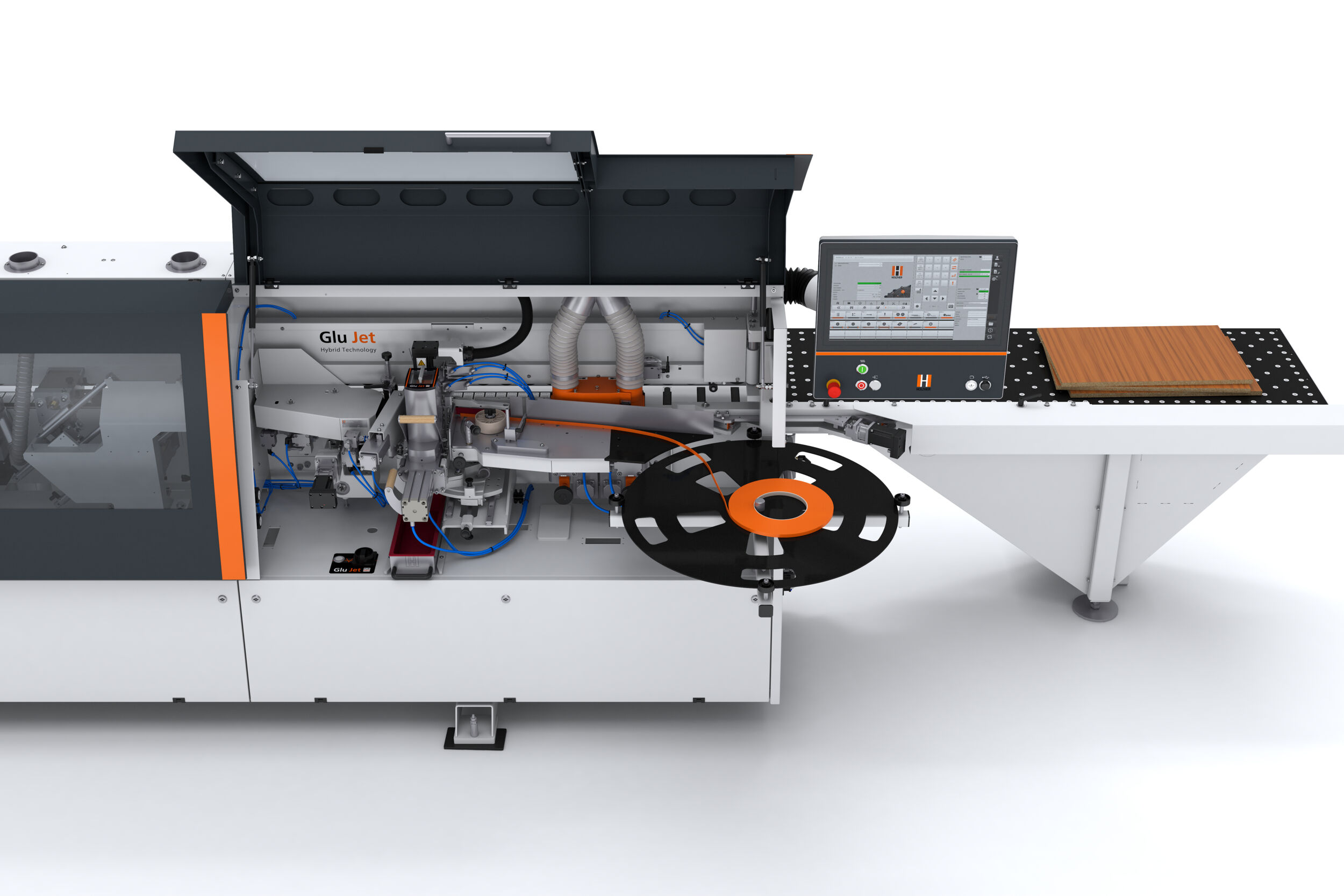 Sprint 1329 Multi ist eine von vier Maschinen fürs Kantenanleimen, die Holz-Her in Nürnberg den Besuchern näherbringt.