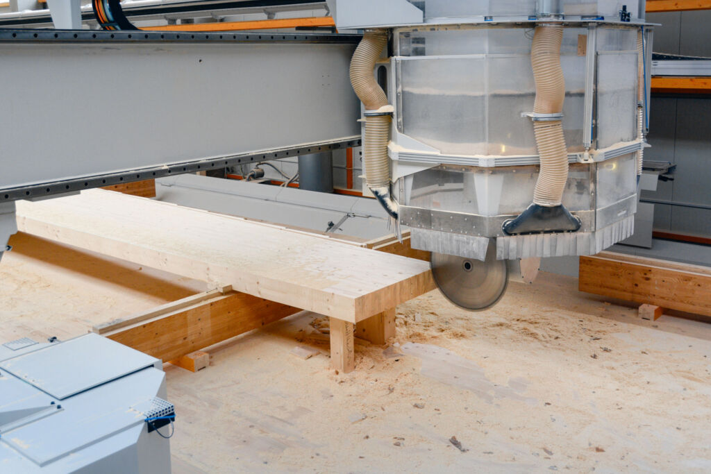 Bearbeitung eines Pultdachtr&auml;gers