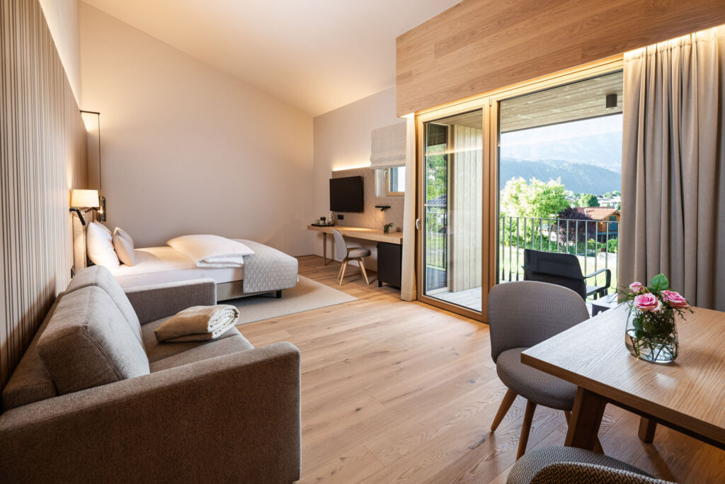  &hellip; und Suiten des neuen Boutiquehotels Mitterhart f&uuml;r eine ruhige, harmonische Atmosph&auml;re.