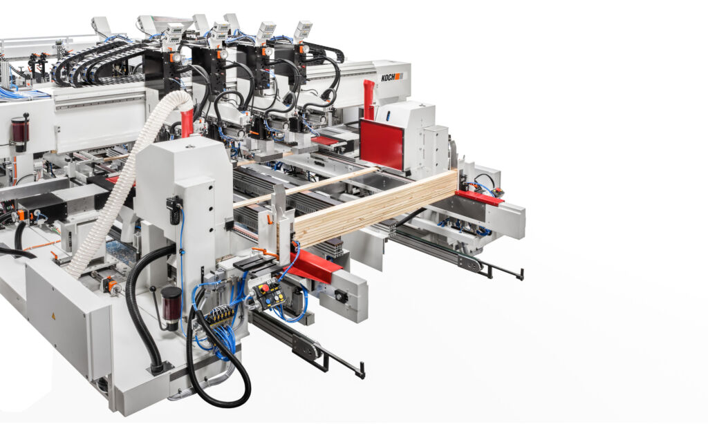  SBFD: Durchlaufmaschine zum S&auml;gen, Bohren, Fr&auml;sen und D&uuml;beln