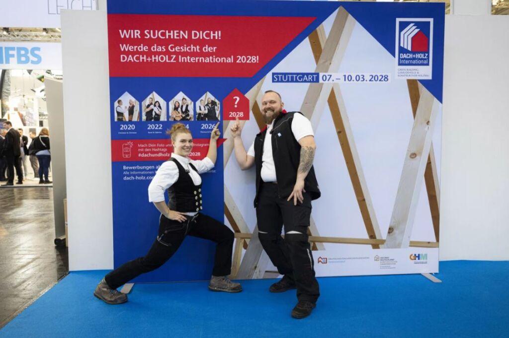Dach + Holz sucht Gesichter 1 Bis 1. Juli können sich Handwerkerinnen und Handwerker als Gesichter für die Kampagne der nächsten Dach + Holz bewerben.