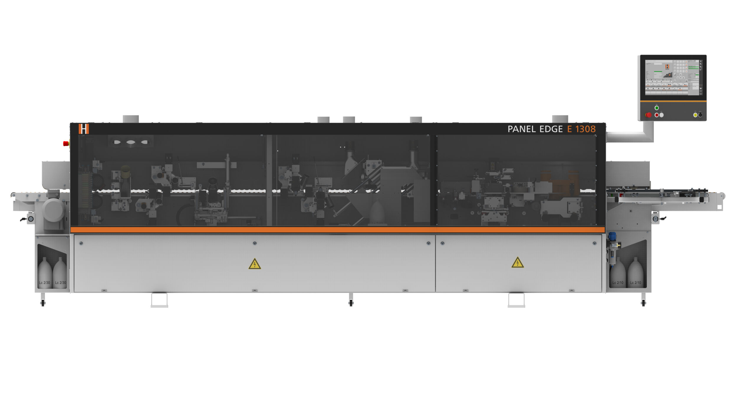 Die Kantenanleimmaschine Panel Edge E 1308 schafft Kantenhöhen bis 65 Millimeter, Kantenstärken von 0,4 bis acht Millimeter sowie Werkstückdicken von acht bis 60 Millimeter.