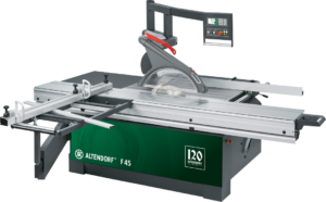 Die Formatkreissäge F 45 bietet Altendorf zum 120-jährigen Bestehen im Jubiläumsdesign an.