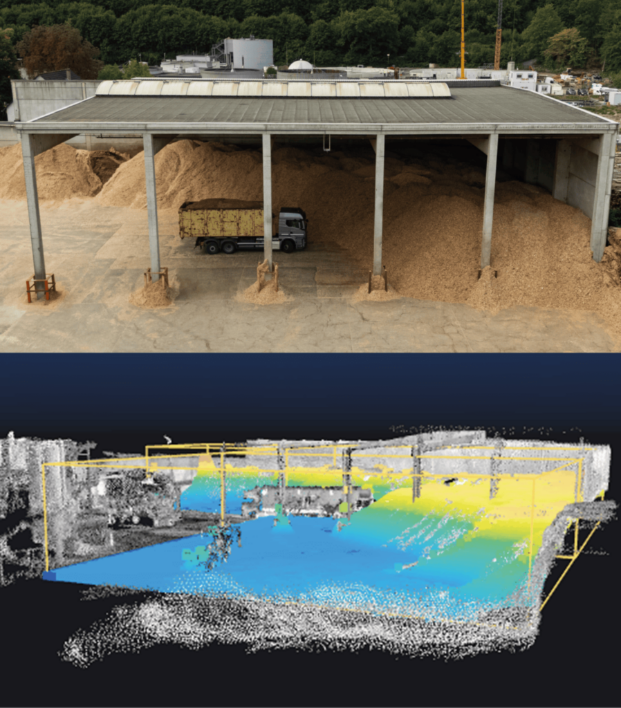 Lagertransparenz für Schüttgüter 1 Camera image vs Point Cloud 300DPI CMYK