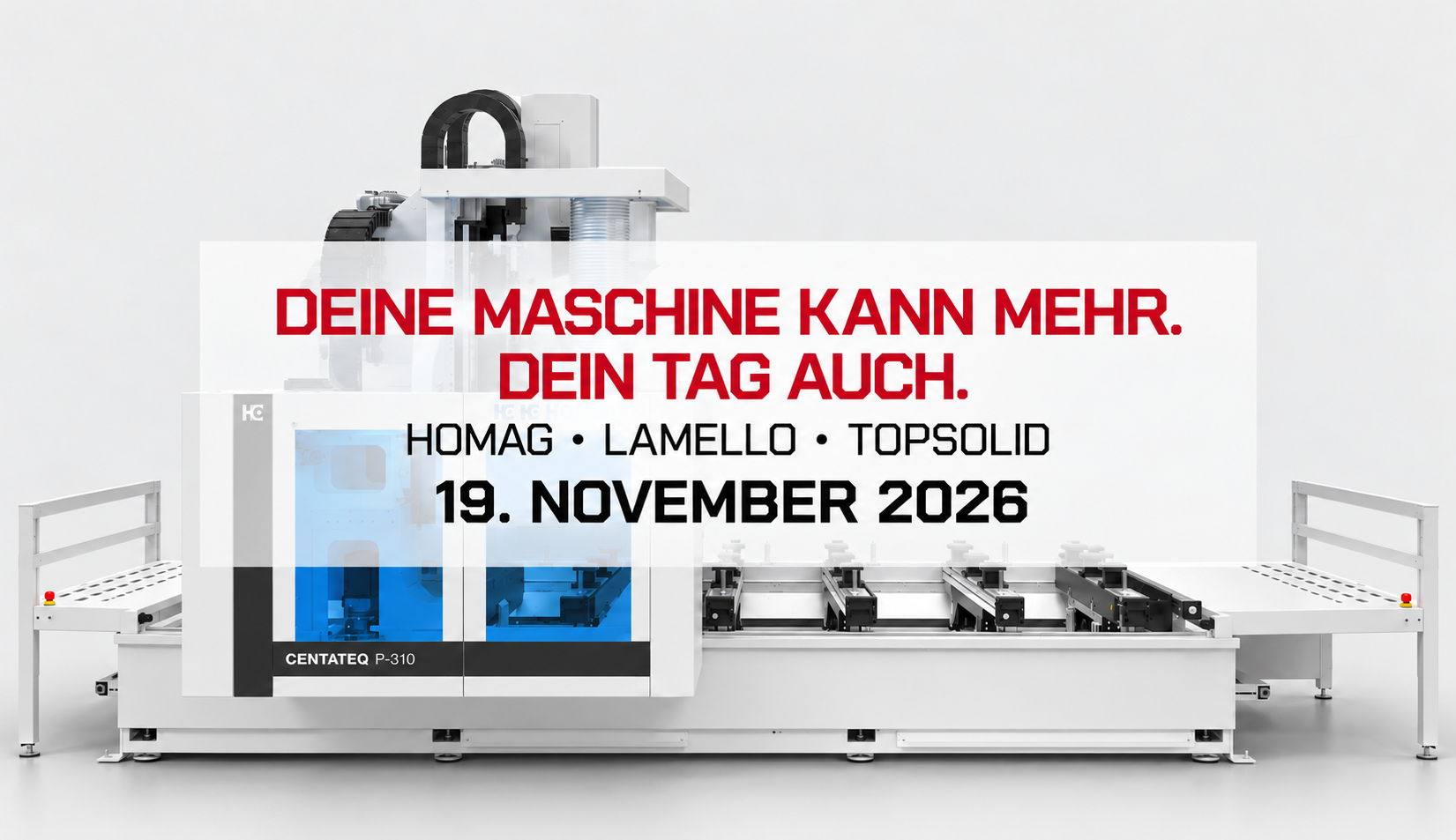 Am 19. November zeigen Homag, Lamello und Moldtech im CompetenceCenter in Herzebrock-Clarholz Prozesse der Holzbearbeitung.