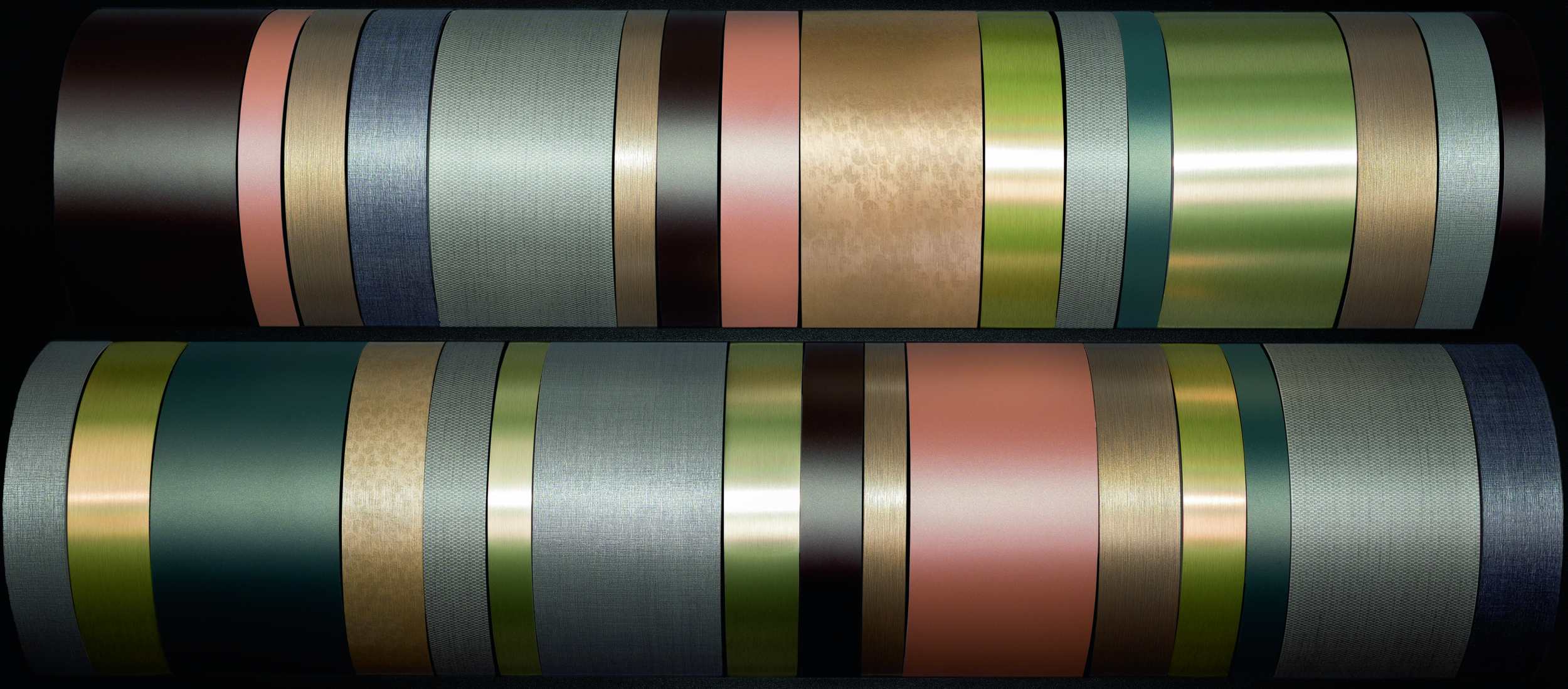 ABS-Kanten in Metallic-Look 9 Ostermann-ABS-Kanten mit Metallic-Effekten verleihen Möbeln eine hochwertige, individuelle Optik.