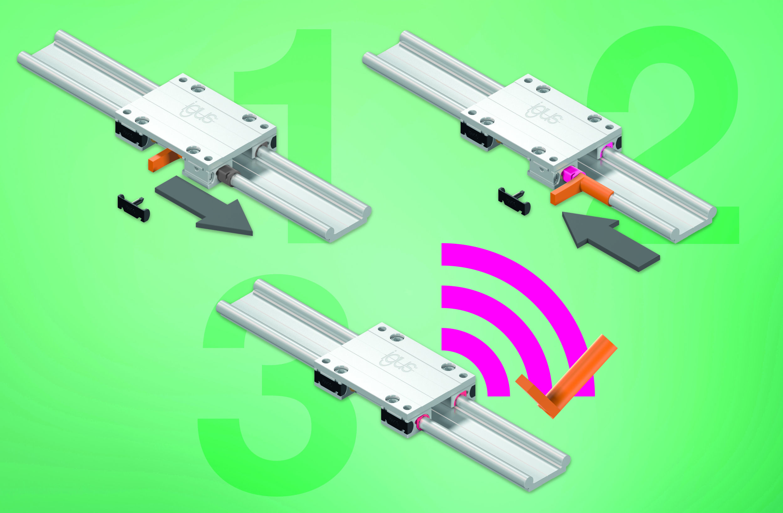 Intelligenter Sensor misst Verschleiß von Lineargleitlagerfolien