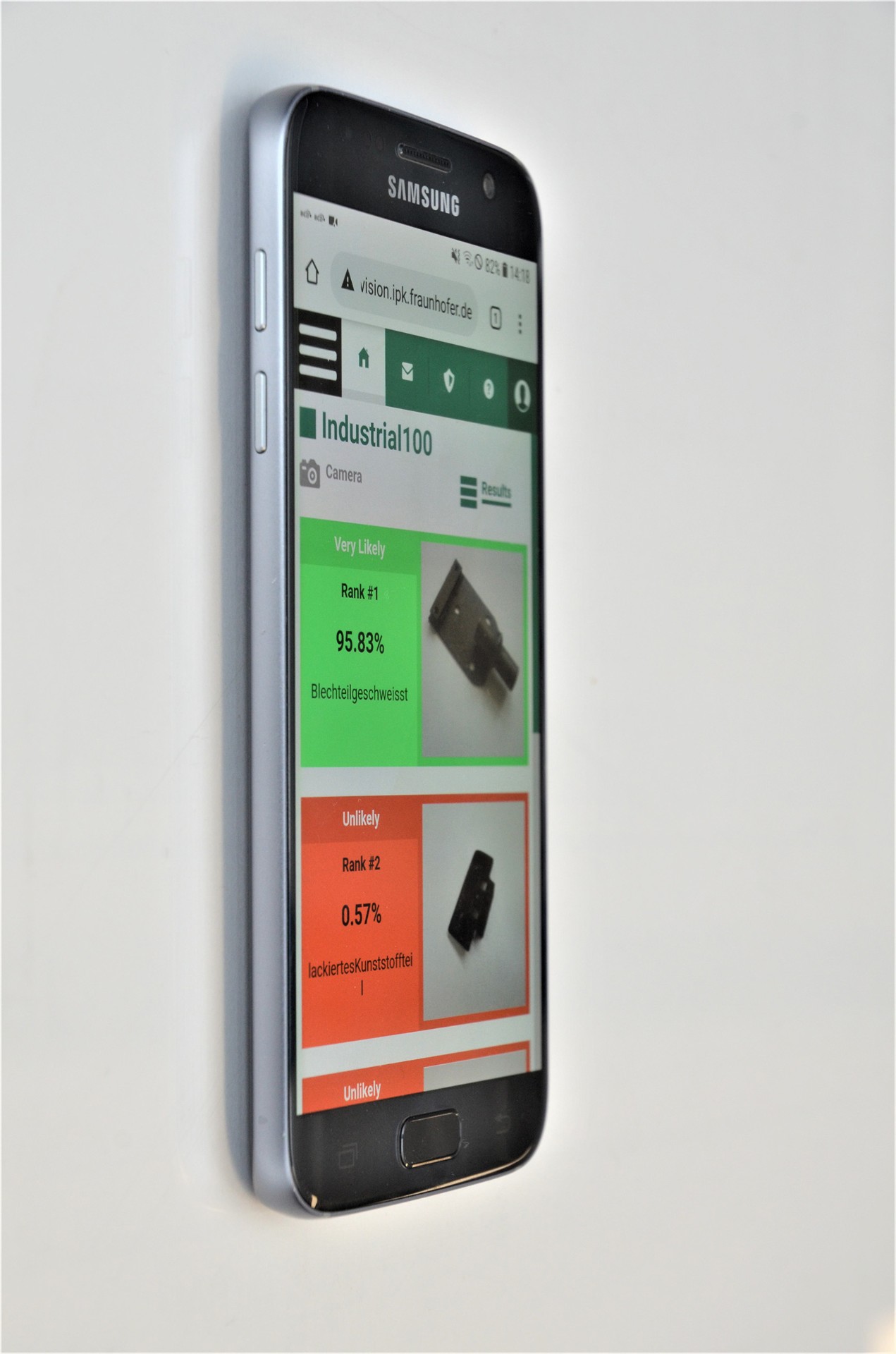 Eine App zur Bauteilerkennung