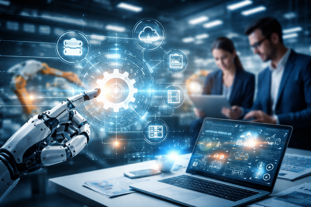 KI automatisiert ERP-basierte Geschäftsprozesse entlang der gesamten Wertschöpfungskette - von der Auftragsprüfung über die Materialdisposition bis zur Kapazitätsplanung - und entlastet Mitarbeiter von zeitintensiven Routinen.