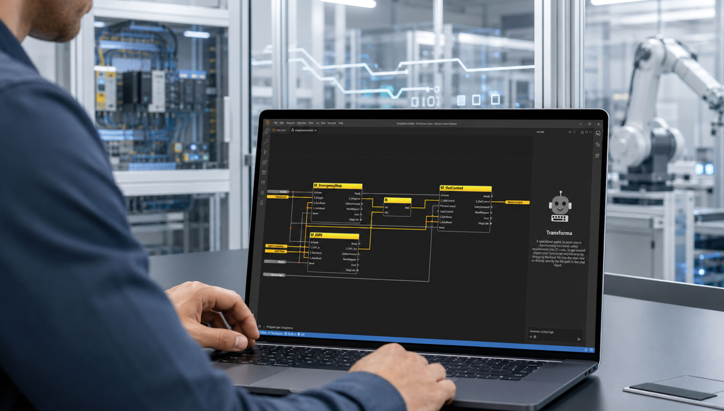 Neuron Smart Engineer verbindet erstmals DevOps-Methoden, offene Entwicklungswerkzeuge und KI-Unterstützung mit T3-qualifiziertem Engineering bis SIL3.