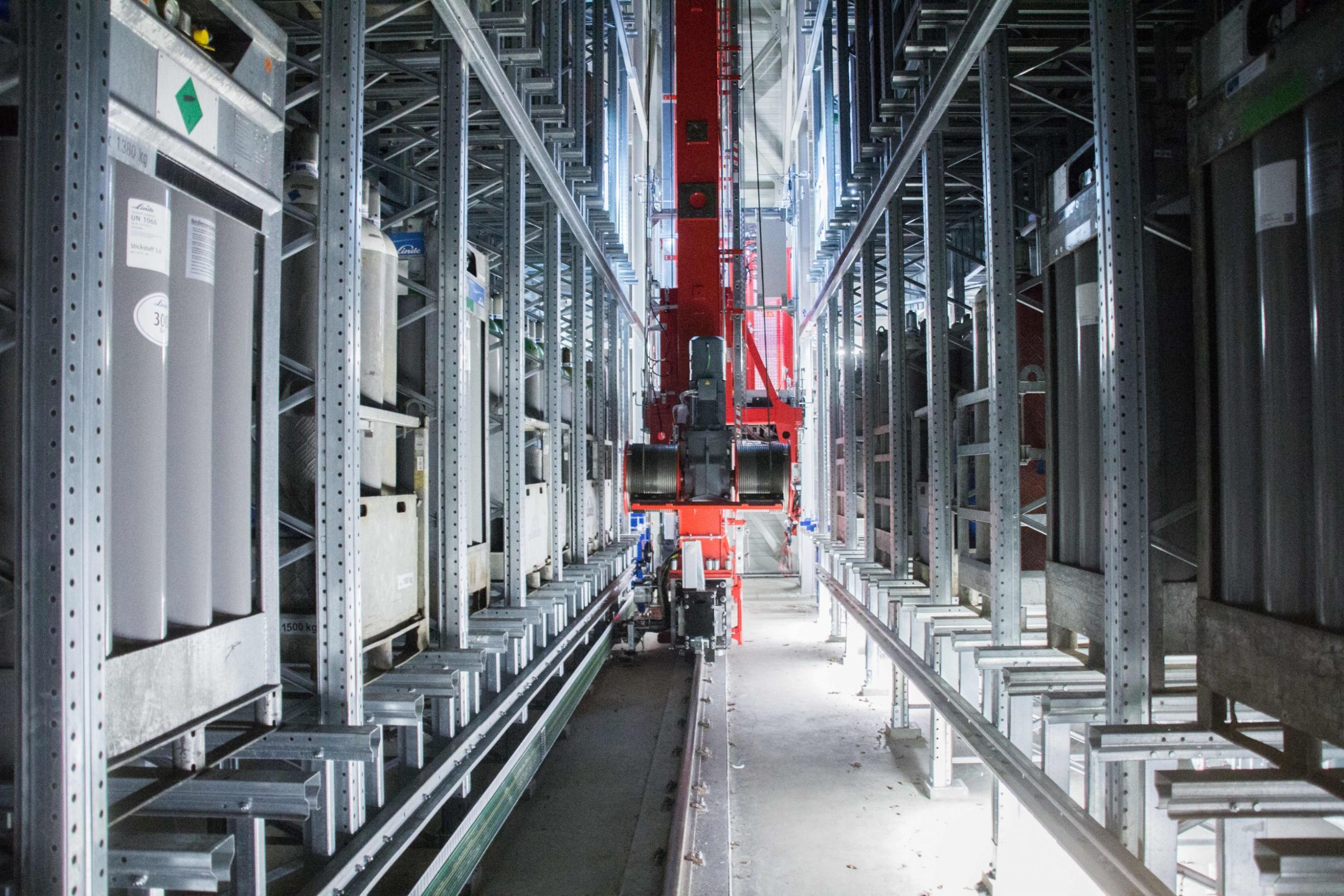 Automatiklager für die Gase-Industrie