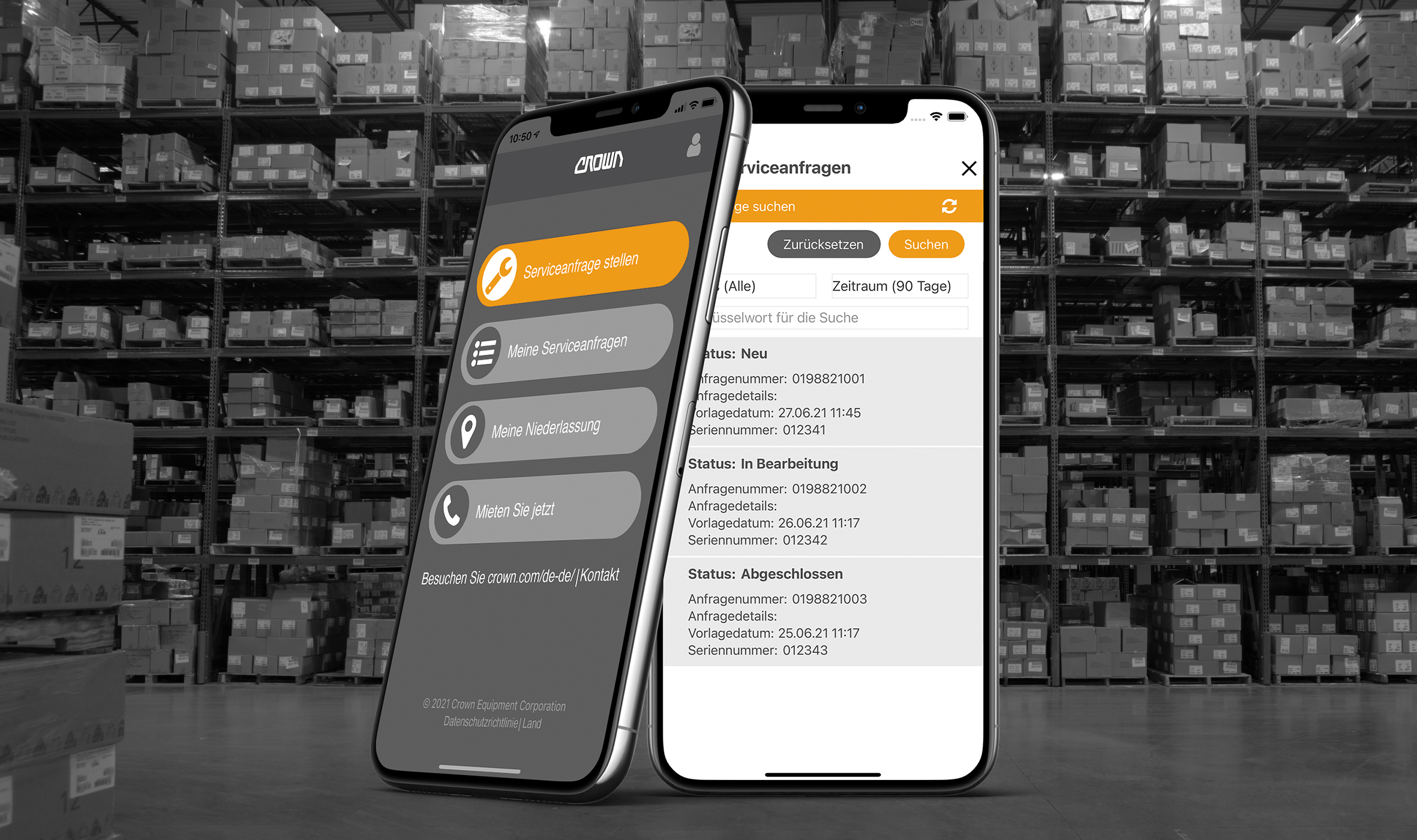 Gabelstaplerservice per Klick