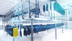 Hängefördersysteme wie der SSI Carrier sind optimal für die Abwicklung von E-Commerce- und Omnichannel-Anwendungen geeignet.