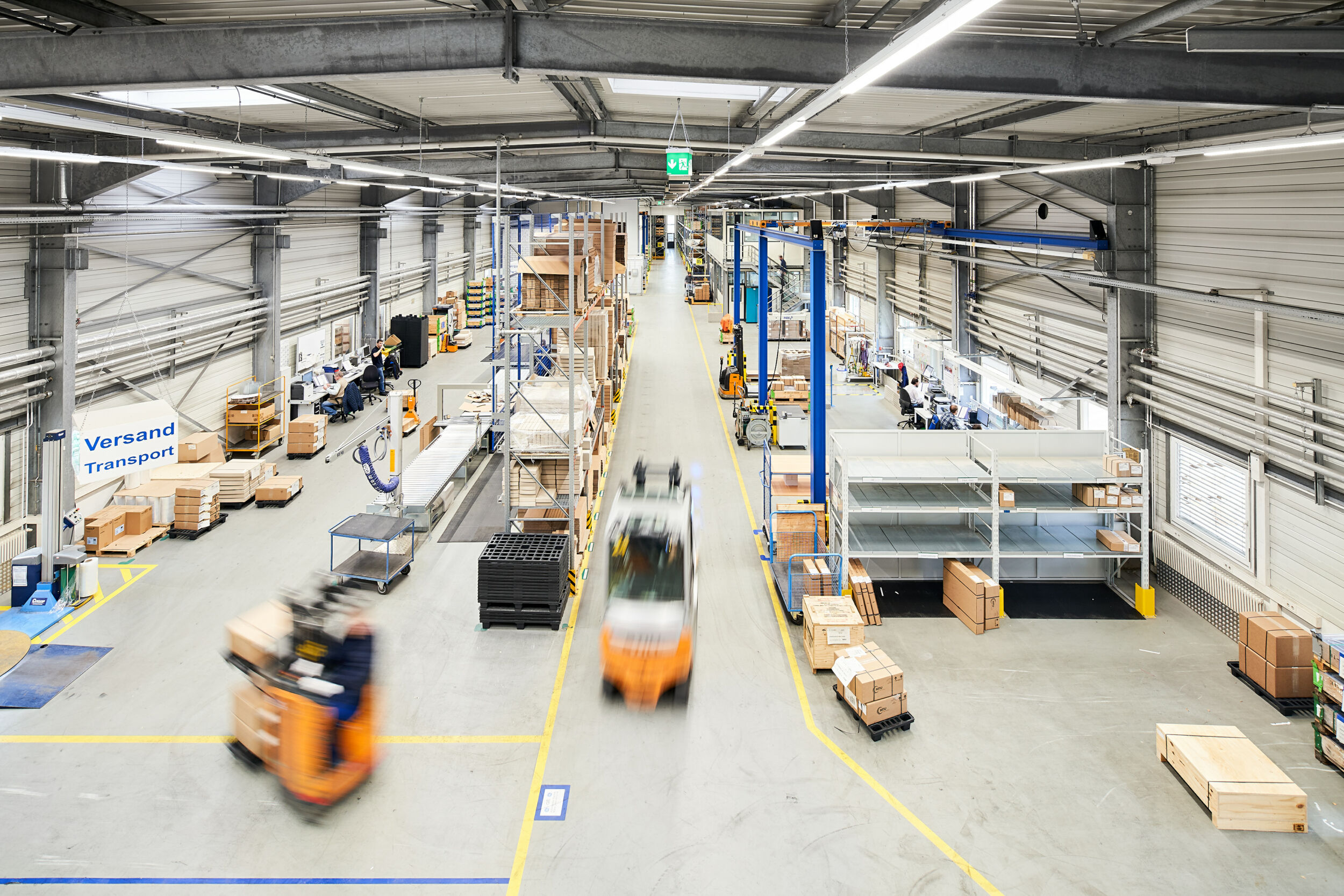 Zentralisierter Werkstransport
