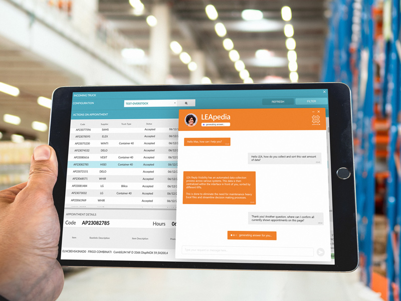 Ein KI-basierter WMS-Assistent liefert mit nur einer Eingabe Antworten auf Fragen zu Prozessen, Fachterminologien oder Systemkonfigurationen.