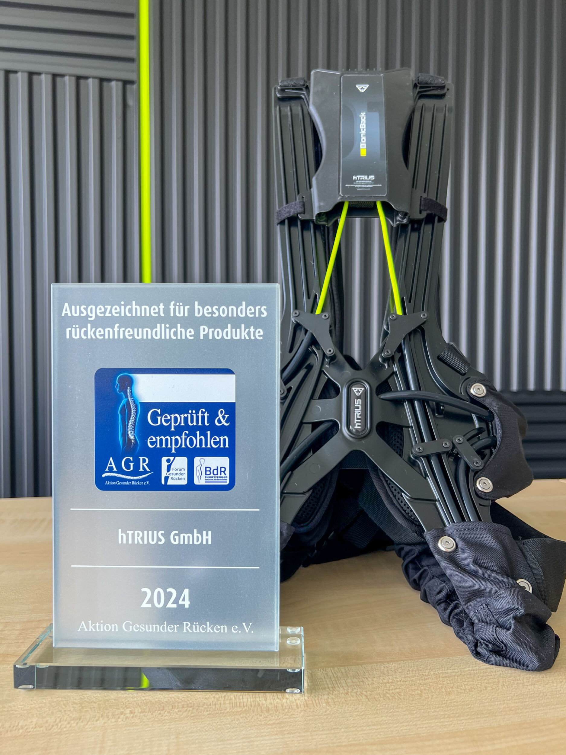 Exoskelett mit AGR-Gütesiegel