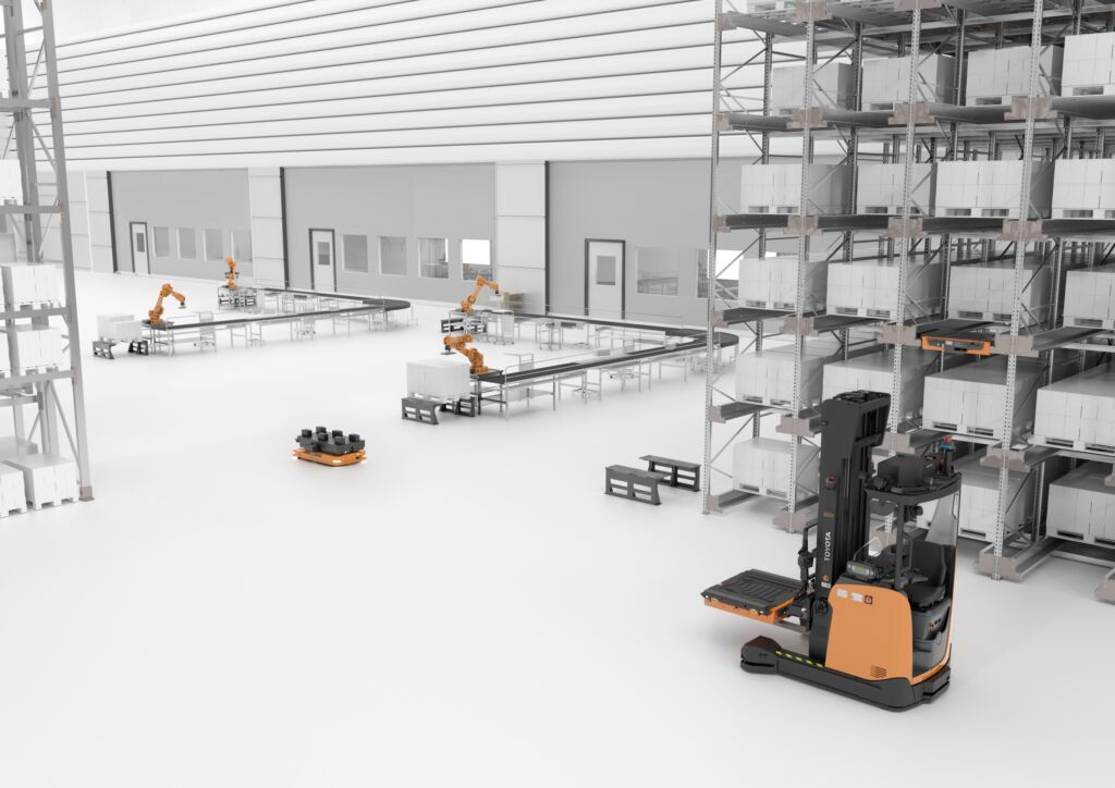Der Einsatz automatisierter Lösungen von Toyota erhöht die Effizienz, Produktivität und Zuverlässigkeit im innerbetrieblichen Materialfluss.