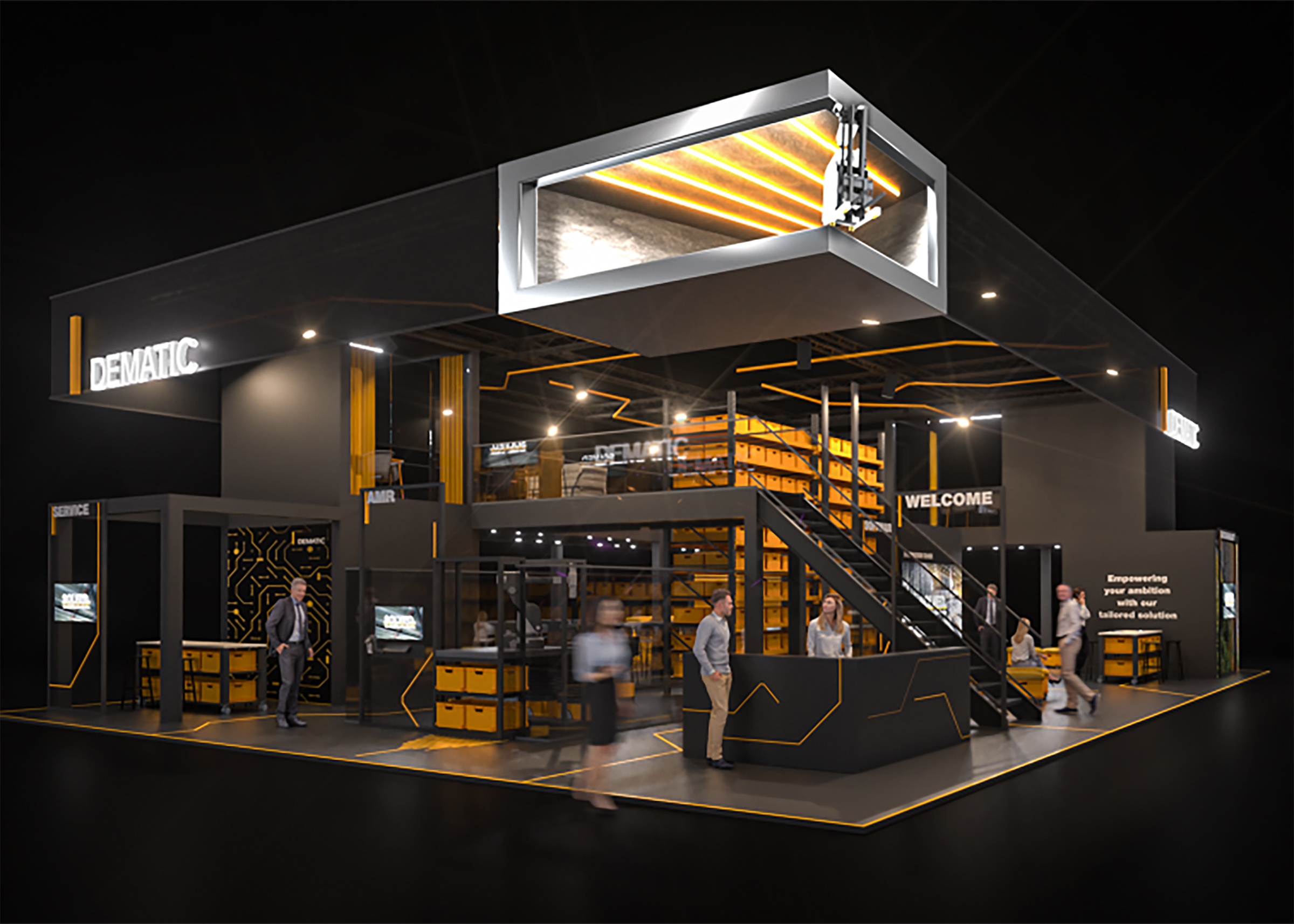 Am 284m² großen Dematic-Stand haben Besucherinnen und Besucher der Logimat die Gelegenheit, die Vorteile der nahtlosen Integration von Automatisierung, Software, Flurförderzeugen und weiteren fortschrittlichen Technologien in einer maßgeschneiderten Lösung live zu erleben.