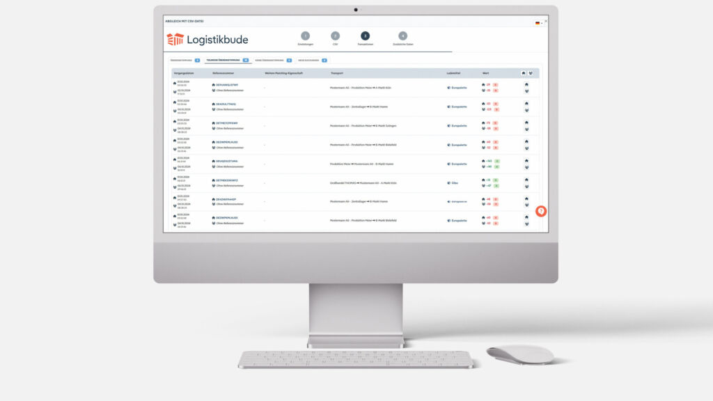 Pressefoto Logistikbude Abgleich Tauschkonten