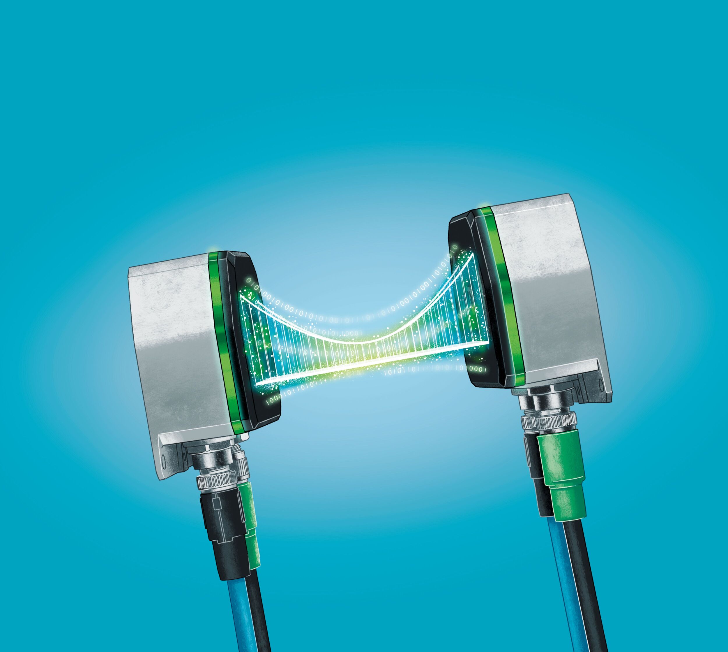 Kontaktlose Echtzeitübertragung von Daten und Energie