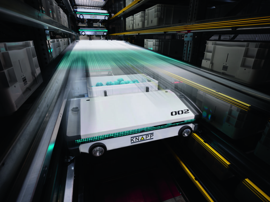 Das Evo Shuttle lagert, puffert, versorgt und sequenziert Waren aller Art in Produktion und Distribution.