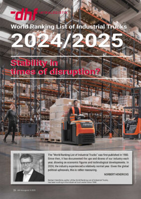 Weltrangliste Flurfoerderzeuge 2024 25 dhf Intralogistik Magazin 10 2025 ENG 1