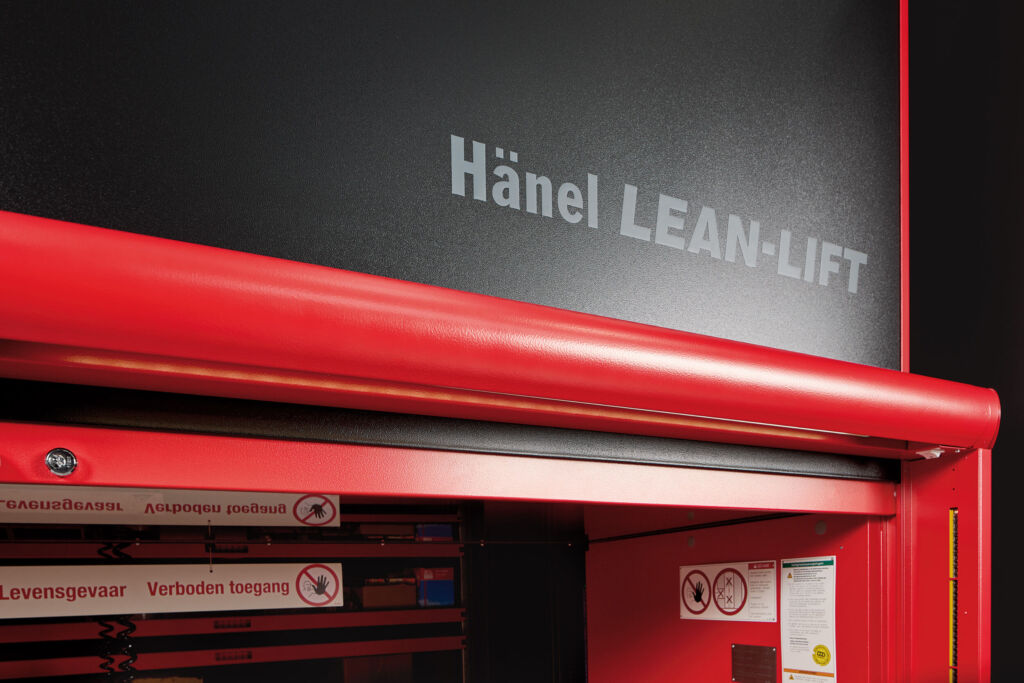 Die auffallende Farbkombination und das markante Design machen den Hänel Lean-Lift zu einem echten Blickfang.