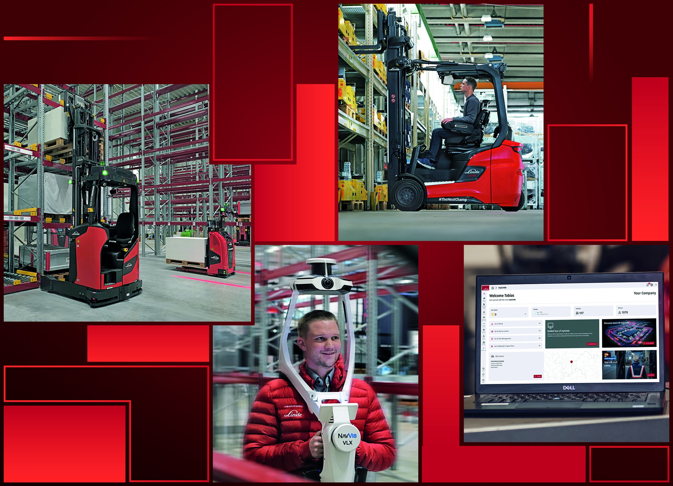 Auf dem Logimat-Messestand von Linde MH finden Besucher umfassende Automatisierungslösungen, KI-Anwendungen, digitale Systeme sowie neue Stapler und Lagertechnikgeräte.