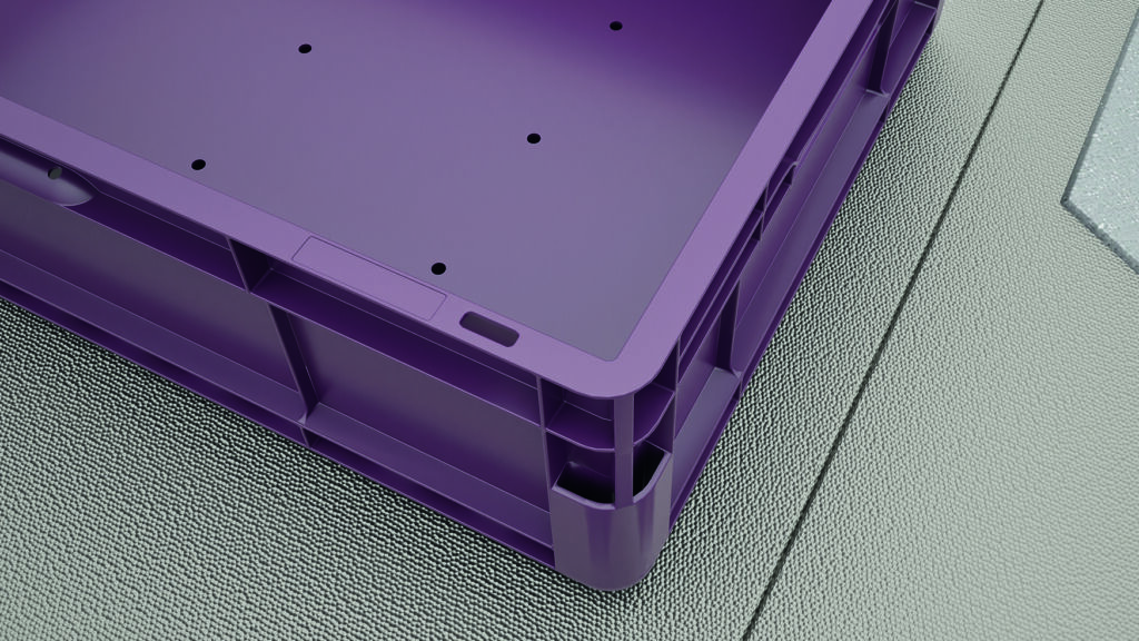 Wasserablauflöcher im EUROTEC MOVE Behälter.