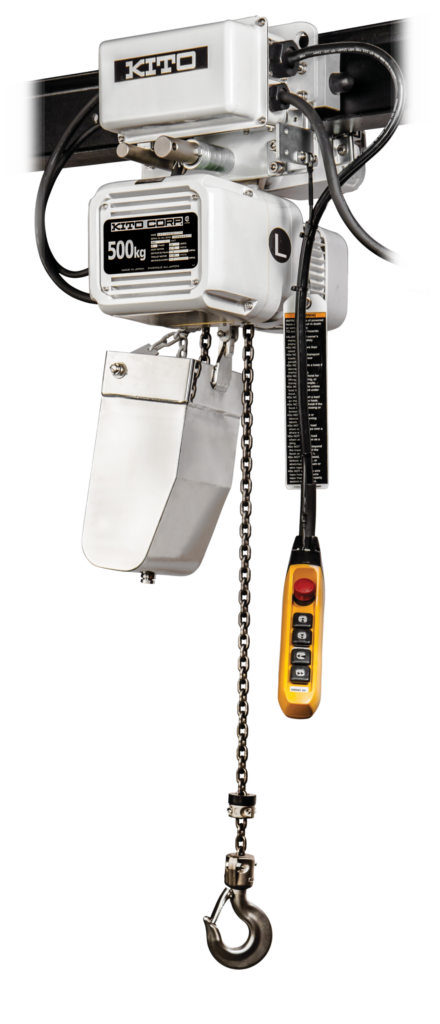 Das Motorfahrwerk des Kito FER2 Gold Elektrokettenzugs