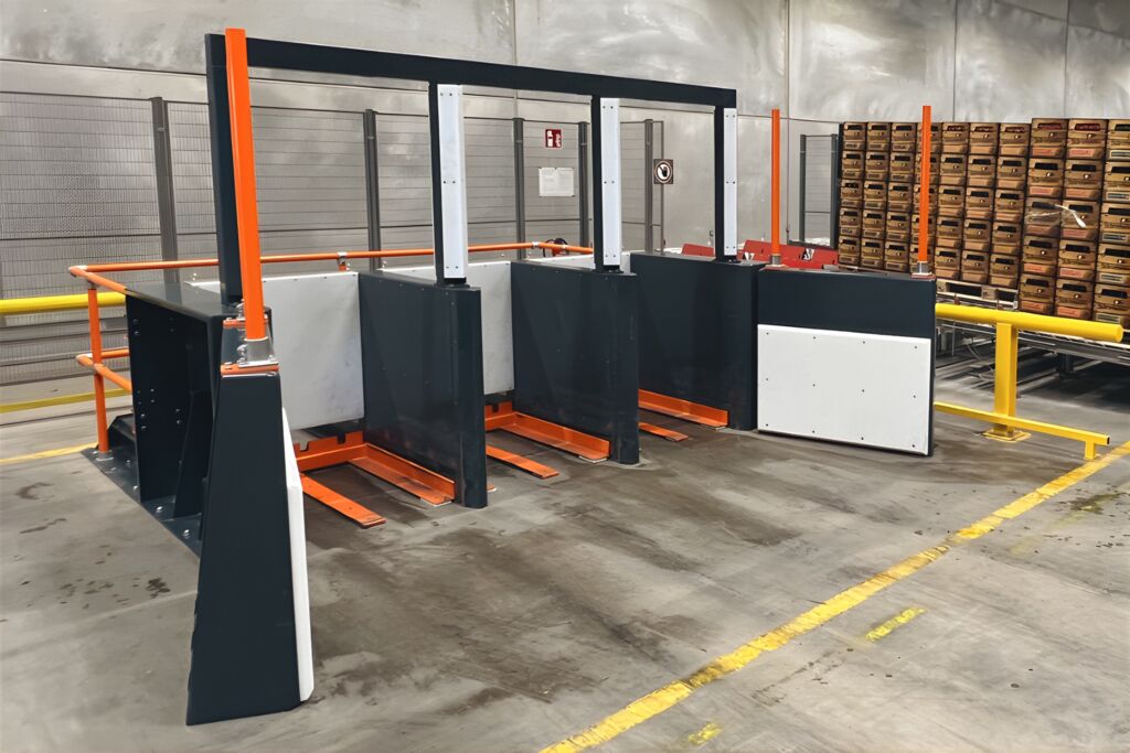 Mit dem Paratus Change-Multi, der drei Paletten gleichzeitig tauschen kann, lassen sich 96 Bierkästen - verteilt auf drei Paletten - in unter einer Minute wechseln.