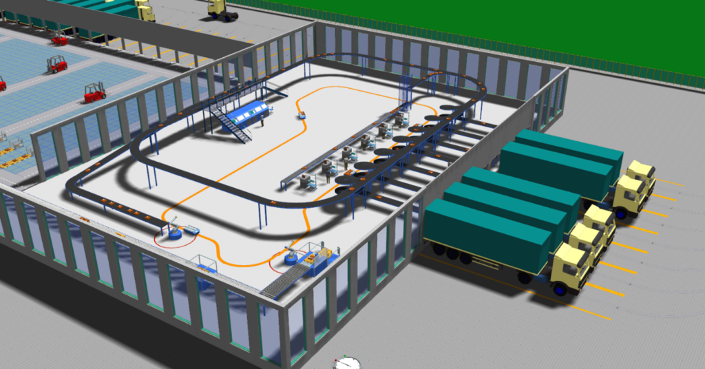 Simulation ermöglicht die realitätsnahe Abbildung von Produktion und Logistik - hier: Siemens Plant Simulation