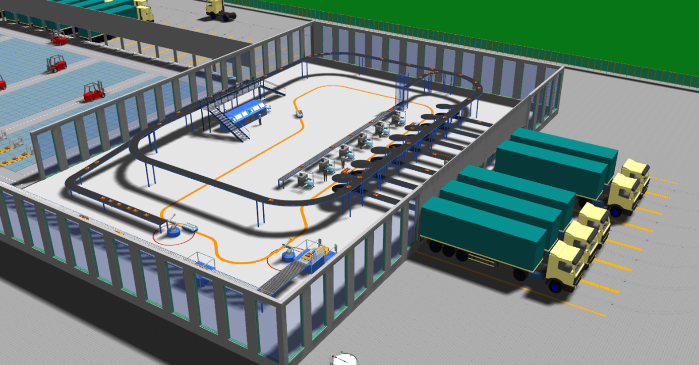 Simulation ermöglicht die realitätsnahe Abbildung von Produktion und Logistik - hier: Siemens Plant Simulation