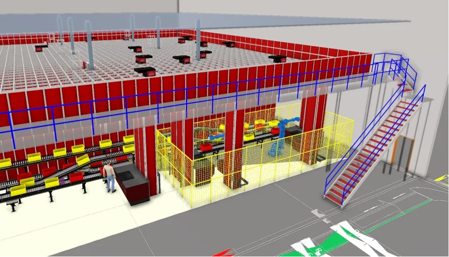 3D Layout Kommissionierung