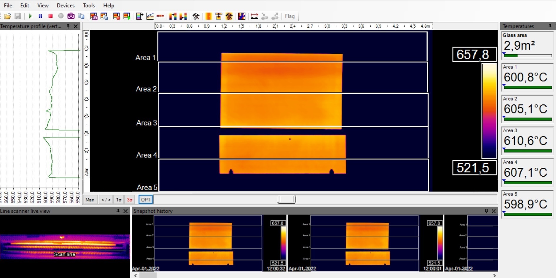 Imagers for low-e Glass Production