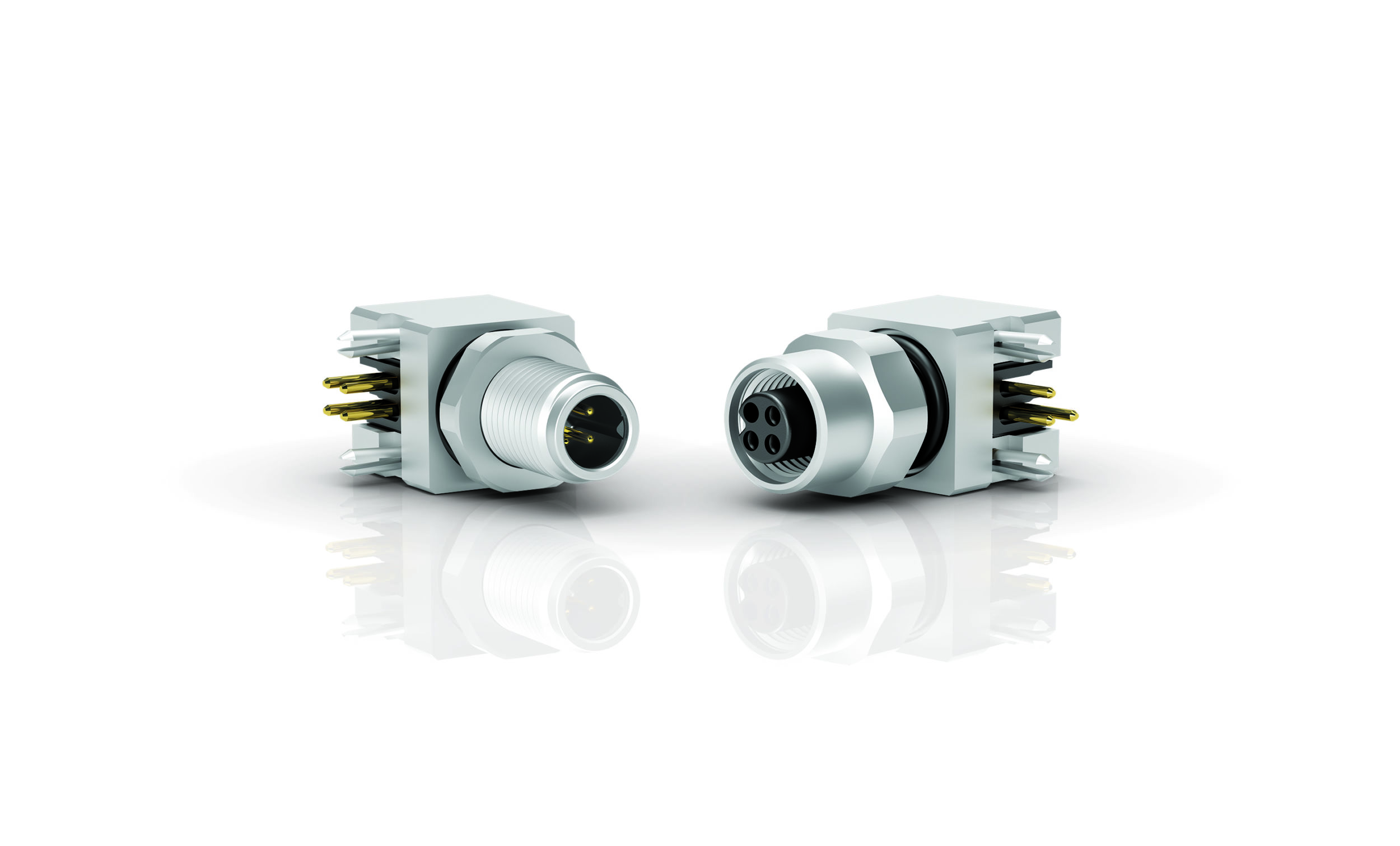 M5 Right Angle Flange Connector