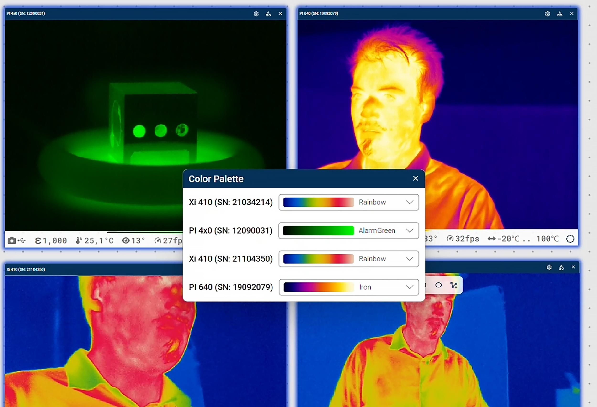 Optris Connect color palettes 300dpi