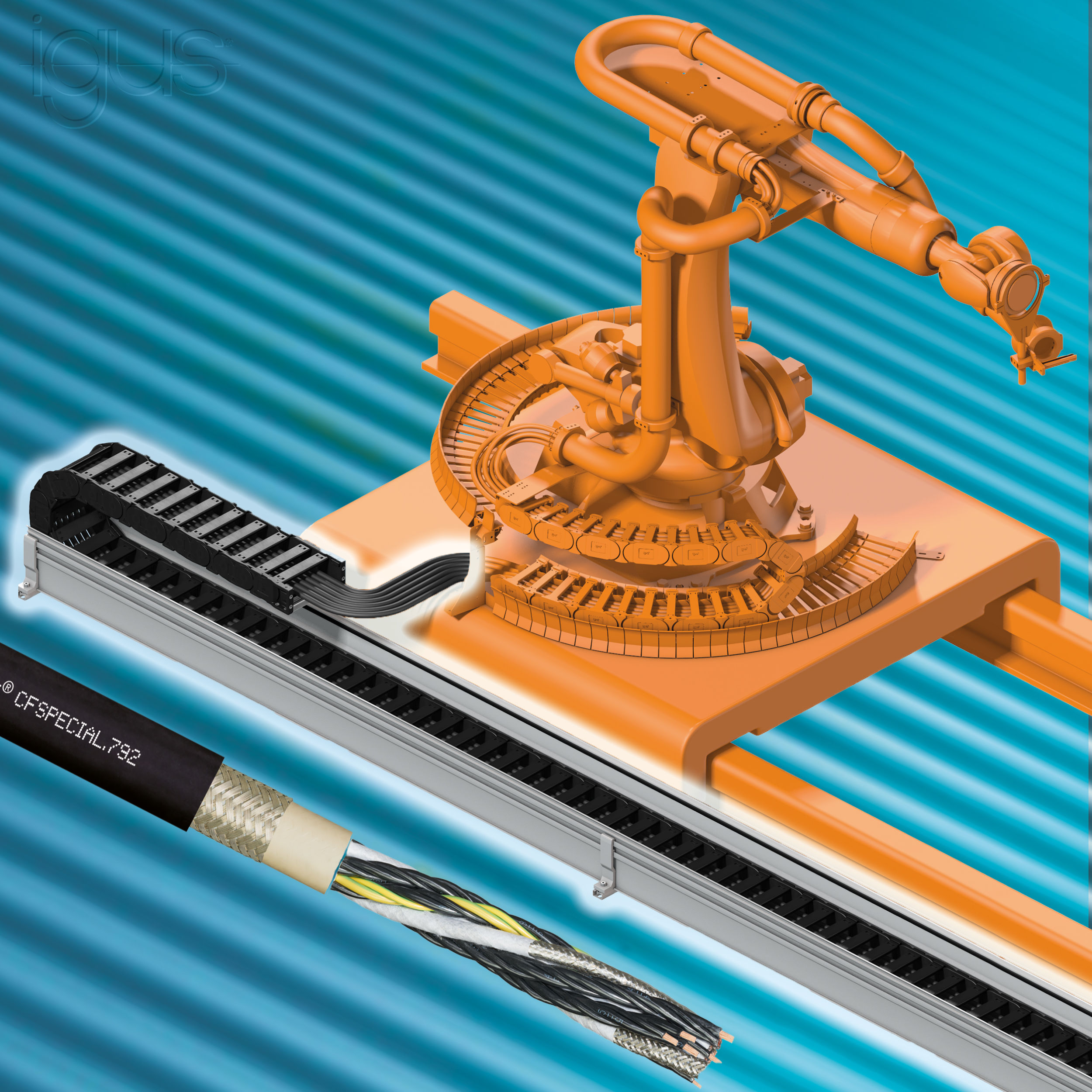 Sichere Leitungen für die 7. Roboterachse 10 web 156545 DE PB Aufmacherbild 7Achse Anwendungen NEU