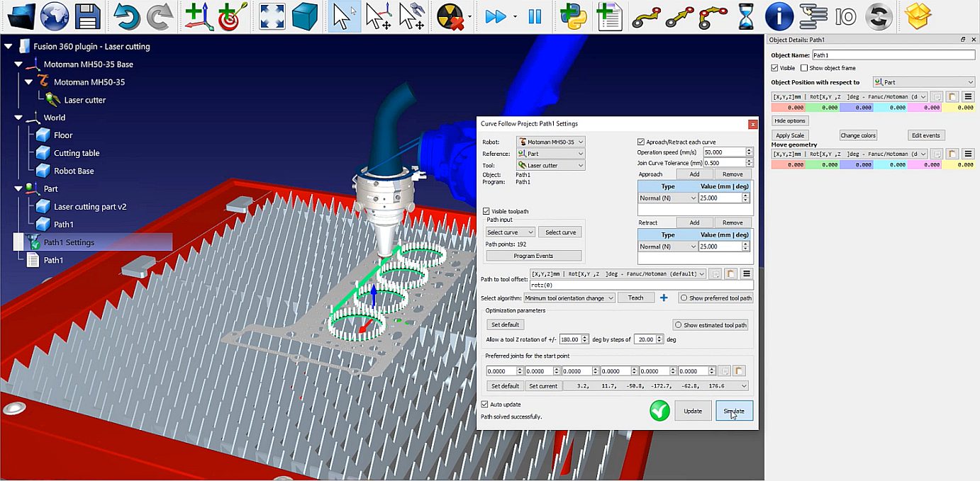Robotersimulator jetzt mit deutscher Benutzeroberfläche 2 196606 RoboDK Laser